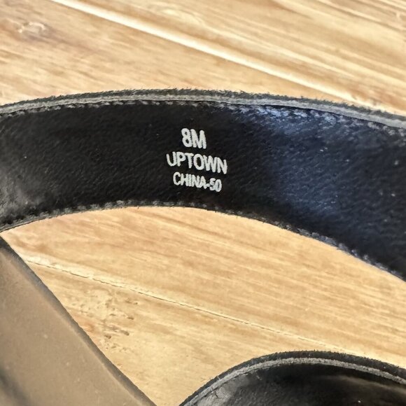 Impo The Uptown Black Suede Leather Triple Strap Spool Low Heel Sandals Size 8M - Picture 16 of 17